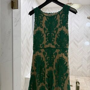 Chelsea & Violet Teal Floral Lace Blouse